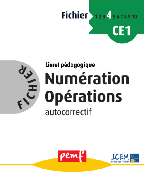 Couverture ebook de Fichier Numération Opérations 4 - pack enseignant (Livret Pédagogique + Fiches Elèves), de Collectif