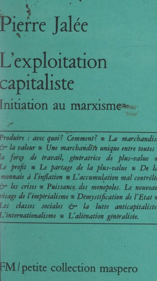 ebook cover of L'exploitation capitaliste, by Pierre Jalee