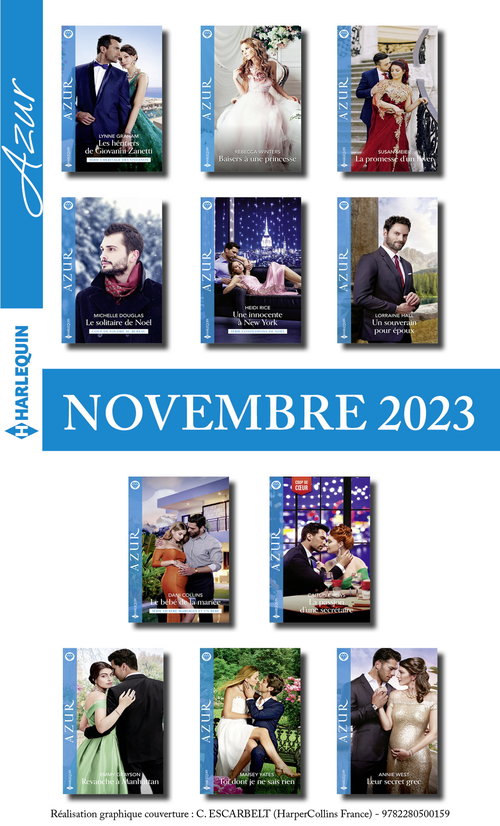 ebook cover of Pack mensuel Azur - 11 romans (Novembre 2023), by Collectif
