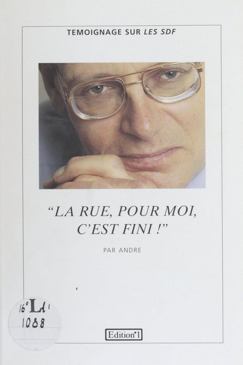 Couverture ebook de La rue pour moi, c'est fini !, de Andre