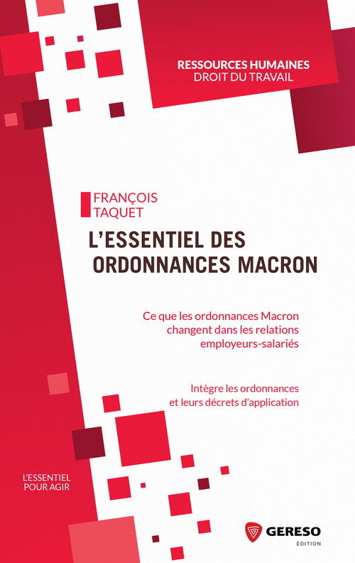 ebook cover of L'essentiel des ordonnances Macron, by François Taquet