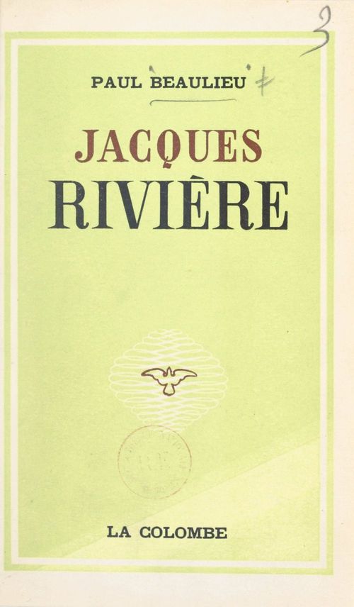 ebook cover of Jacques Rivière, by Paul Beaulieu