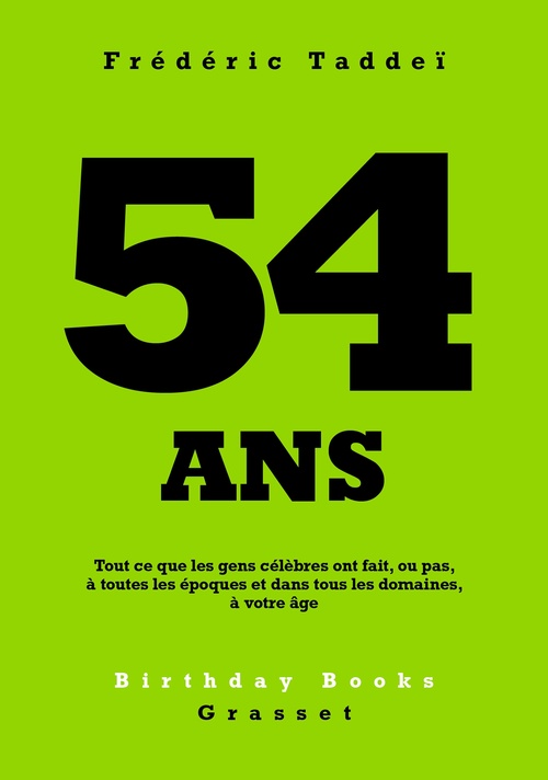 Couverture ebook de 54 ans, de Frédéric Taddeï