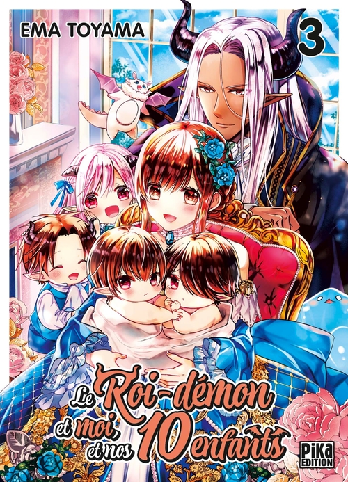 Couverture ebook de Le Roi-Démon et moi, et nos 10 enfants T03, de Ema Toyama