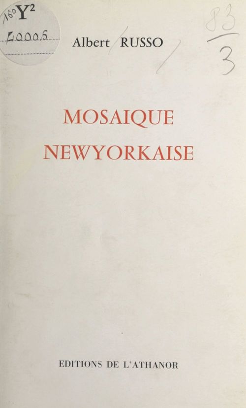 ebook cover of Mosaïque new-yorkaise, by Albert Russo