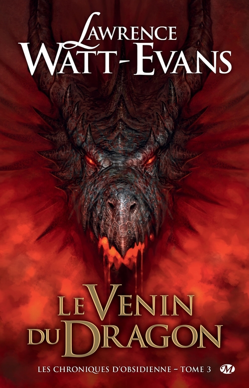 Couverture ebook de Les Chroniques d'obsidienne, T3 : Le Venin du dragon, de Lawrence Watt-evans
