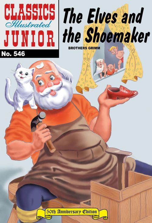 ebook cover of The Elves and the Shoemaker, by Grimm Brothers