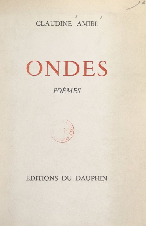 Couverture ebook de Ondes, de Claudine Amiel
