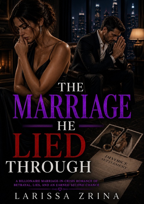 ebook cover of The Marriage He Lied Through, by Larissa Zrina