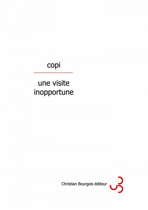 ebook cover of Une visite inopportune, by Copi