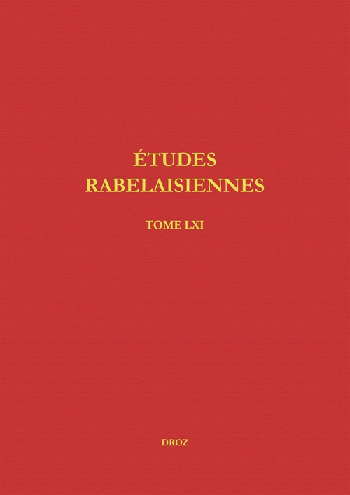 Couverture ebook de Études rabelaisiennes, de Demonet-Launay M-L.