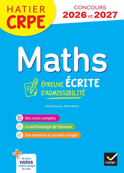 ebook cover of Mathématiques - CRPE 2026-2027 - Epreuve écrite d'admissibilité - L3 et M2, by Michel Mante, Roland Charnay