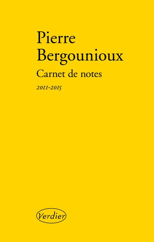 Couverture ebook de Carnet de notes, de Pierre Bergounioux
