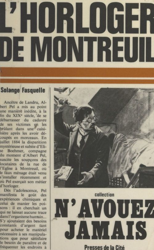 ebook cover of L'horloger de Montreuil, by Solange Fasquelle