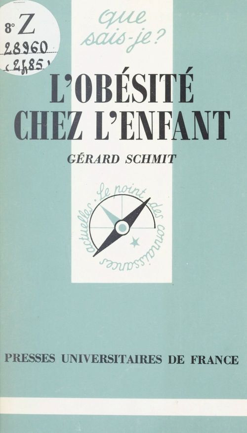 Couverture ebook de L'obésité chez l'enfant, de Gerard Schmit