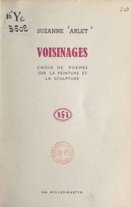 ebook cover of Voisinages, by Suzanne Arlet
