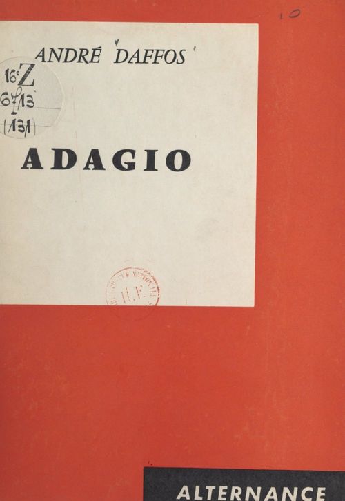 ebook cover of Adagio, by Andre Daffos