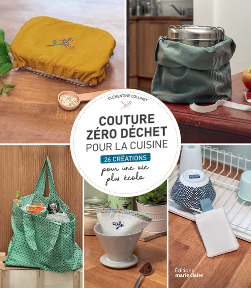 Couverture ebook de Couture zéro déchet pour la cuisine , de Clémentine Collinet