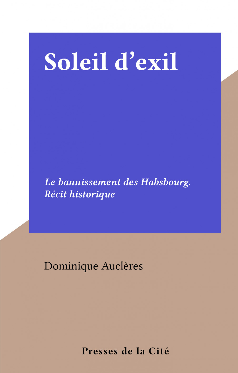 ebook cover of Soleil d'exil, by Dominique Aucleres