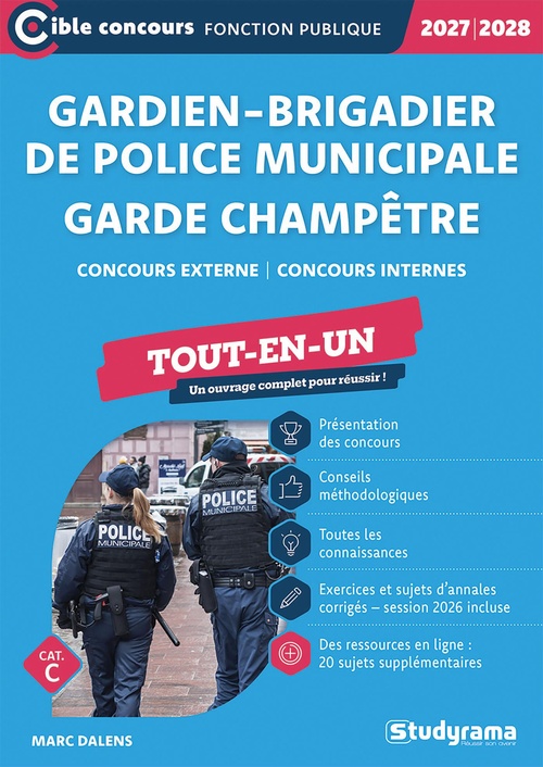 ebook cover of Gardien-brigadier de police municipale - Garde champêtre - Catégorie C - Concours 2027-2028, by Marc Dalens