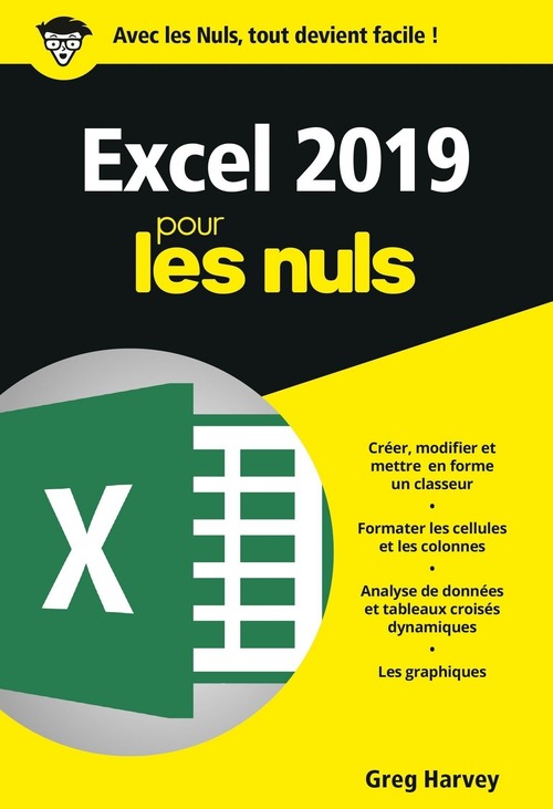 ebook cover of Excel 2019 Poche pour les Nuls, by Jean-Pierre Cano, Greg Harvey
