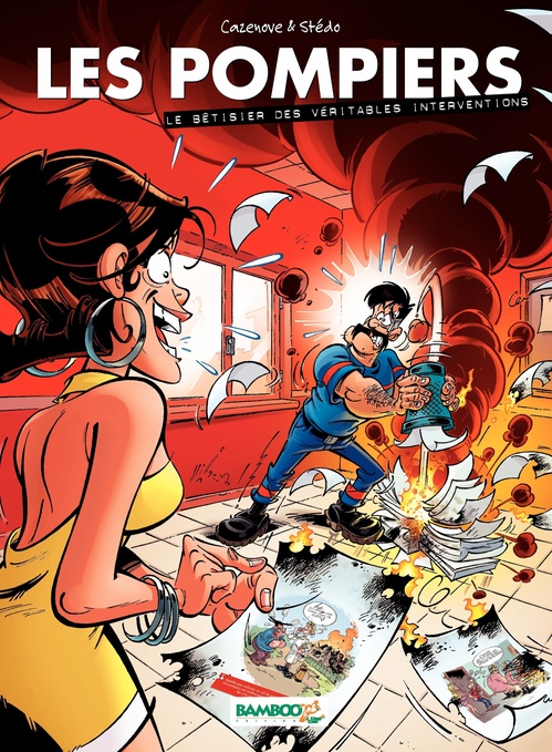 ebook cover of Les Pompiers - Le Bêtisier, by Christophe Cazenove, Stédo