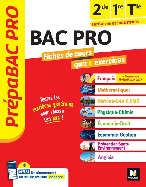 ebook cover of Prépa'BAC pro Tout-en-un-Toutes les matières générales, by Pascal Boulangé, Marc Boulanger, Sylvie Charreau, Amandine Clémente, Sylvie Crosnier, Marie-Madeine Piroche