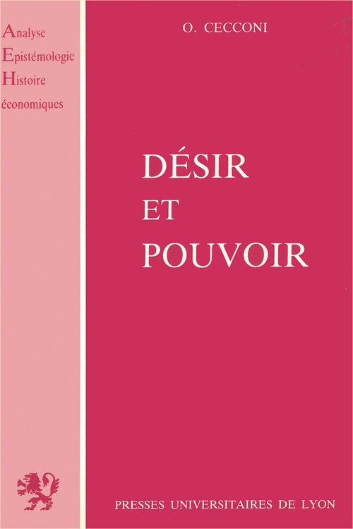Couverture ebook de Désir et pouvoir, de Cecconi