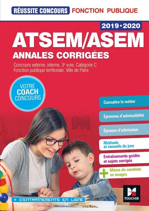 ebook cover of Réussite Concours ATSEM/ASEM Sujets inédits & annales corrigées - 2019-2020 - Entraînement, by Jocelyne Guérin