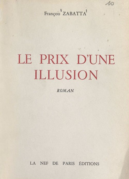 Couverture ebook de Le prix d'une illusion, de Francois Zabatta