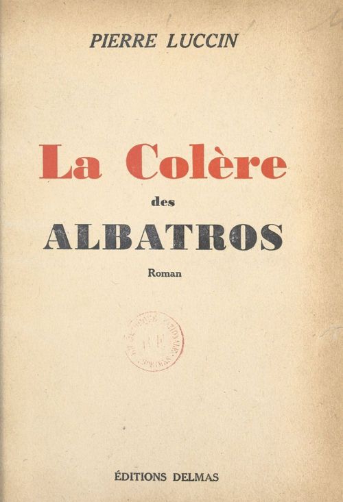 ebook cover of La colère des albatros, by Pierre Luccin