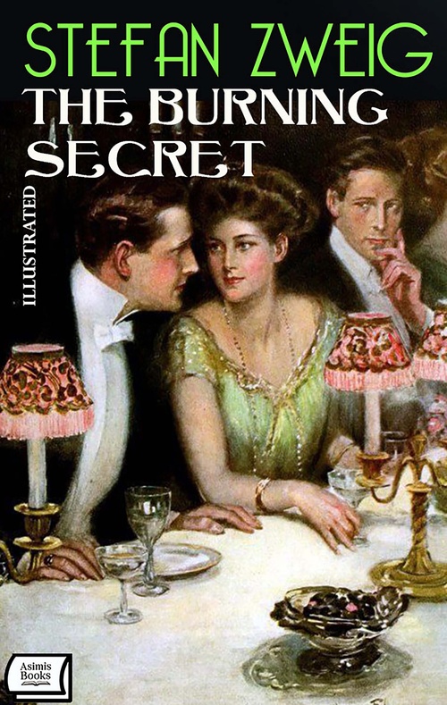 ebook cover of The Burning Secret. Illustrated, by Stefan Zweig