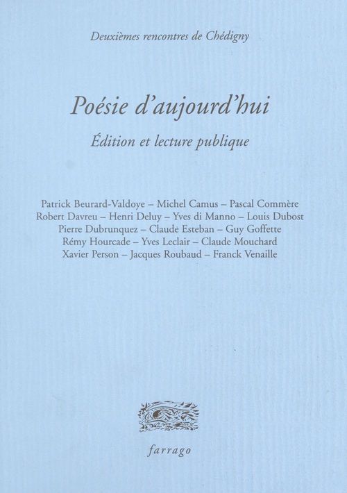 ebook cover of Poésie d'aujourd'hui, édition et lecture publique, by Collectif