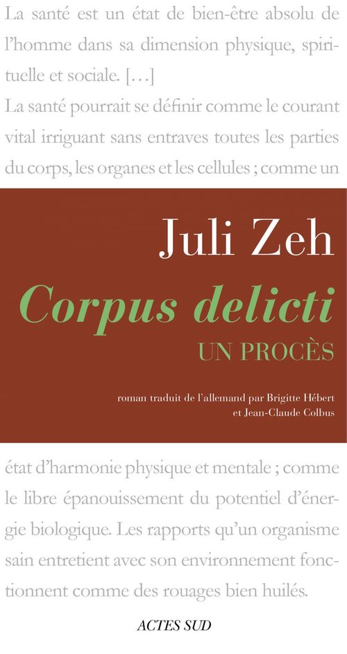 ebook cover of Corpus delicti, by Juli Zeh