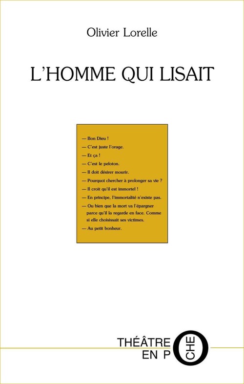 ebook cover of L'homme qui lisait suivi de Victoire, by Olivier Lorelle