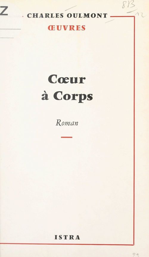 Couverture ebook de Coeur à corps, de Charles Oulmont
