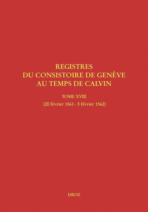 ebook cover of Registres du Consistoire de Genève au temps de Calvin, by