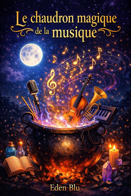 Couverture ebook de Le Chaudron Magique de la musique, de Eden Blu