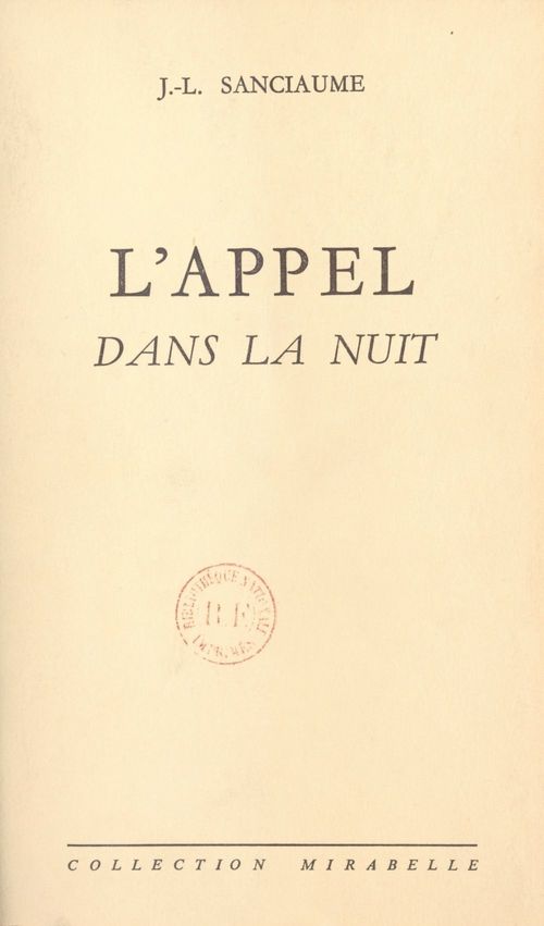ebook cover of L'appel dans la nuit, by Joseph-Louis Sanciaume