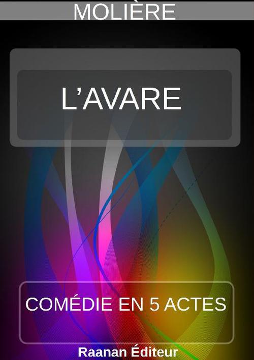 Couverture ebook de L´Avare, de Molière
