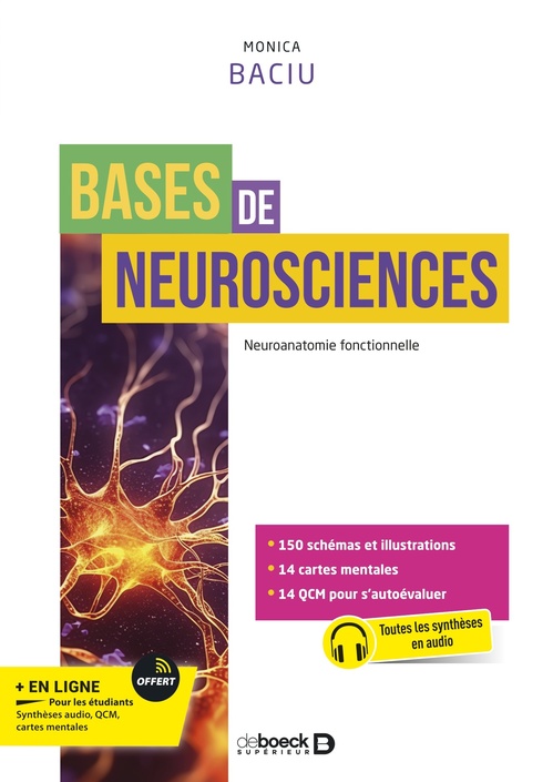 Couverture ebook de Bases de neurosciences, de Monica Baciu