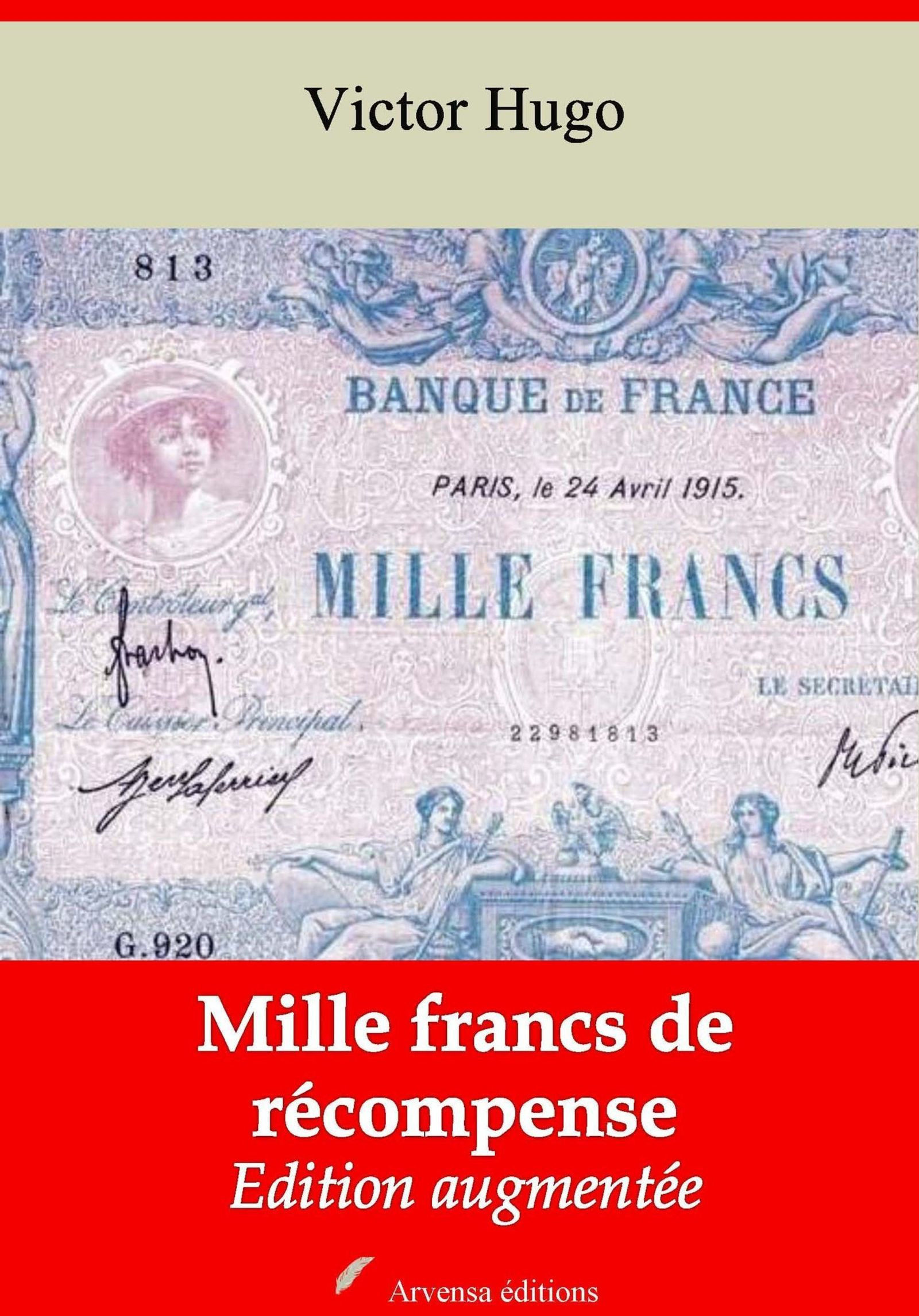 ebook cover of Mille francs de récompense - suivi d'annexes, by Victor Hugo