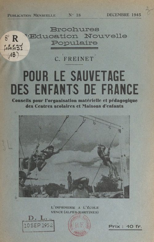 ebook cover of Pour le sauvetage des enfants de France, by Celestin Freinet