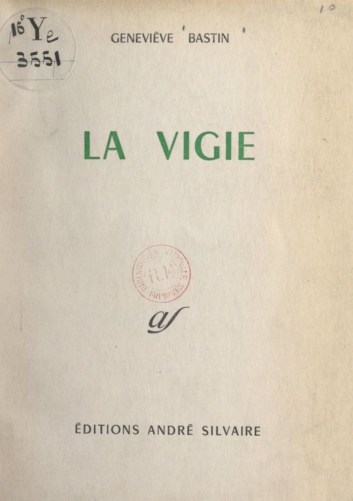 Couverture ebook de La Vigie, de Genevieve Bastin