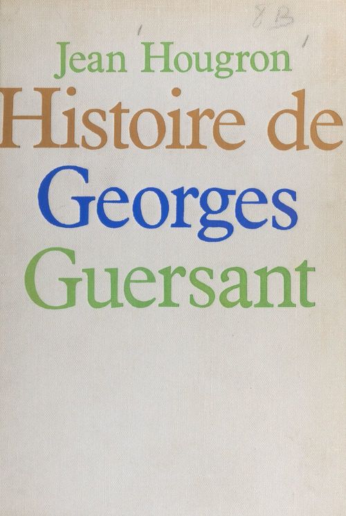 ebook cover of Histoire de Georges Guersant, by Jean Hougron
