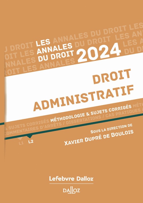 Couverture ebook de Annales du droit 2024 - Droit administratif, de