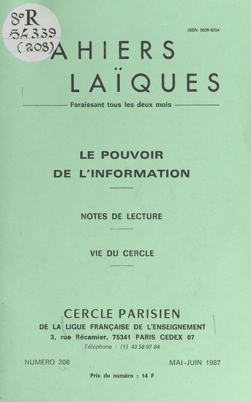 ebook cover of Le pouvoir de l'information, by Henri Caillavet, Marc Paillet, Pierre Lamarque