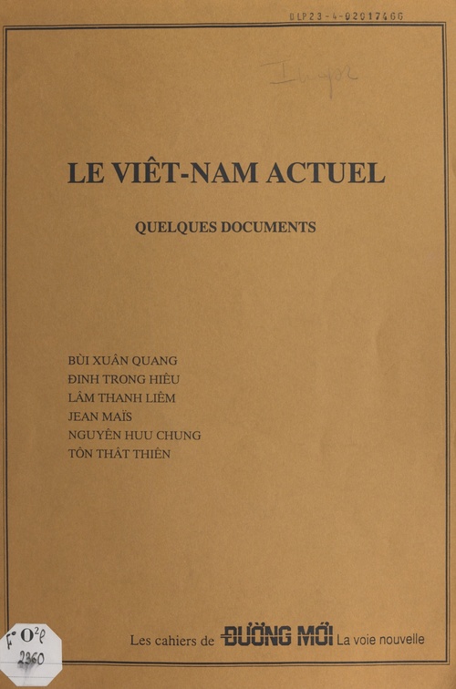 ebook cover of Le Viêt-Nam actuel, by Xuan Quang Bui, Thanh Liem Lam, Trong Hieu Dinh