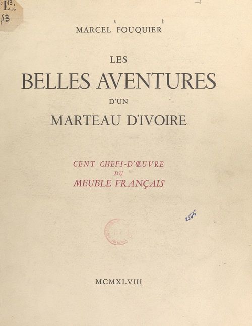 ebook cover of Les belles aventures d'un marteau d'ivoire, by Marcel Fouquier