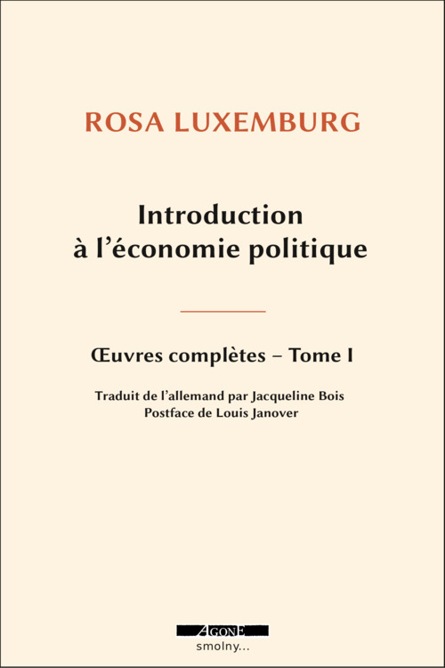 Couverture ebook de Introduction à l´économie politique, de Rosa Luxemburg